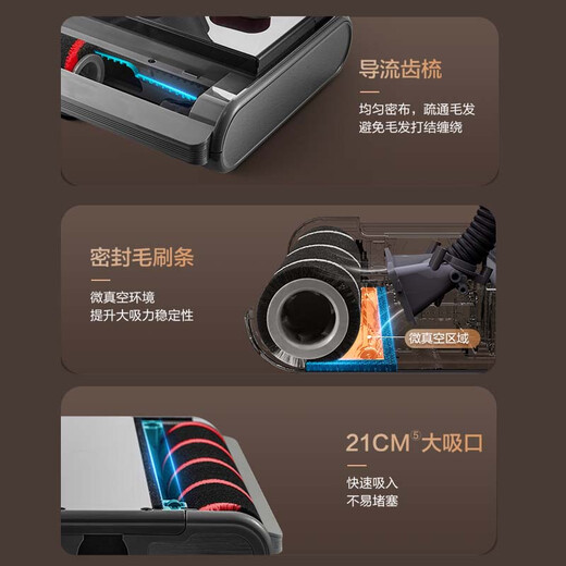 SUPOR vacuum cleaner double roller brush household 29kPa high suction handheld wireless suction and mopping all-in-one machine removes mites and cat hair and prevents entanglement EVS-EM4 PLUS-L