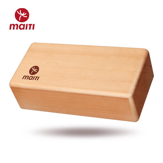 迈体（Maiti）艾扬格瑜伽砖实木原生态天然榉木健康环保无味瑜珈辅具 实木材质单个