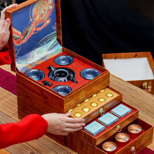 Wife Mom Jin Junmei Tea Small Jar Black Tea Gift Box Tea Wholesale Dahongpao Tieguanyin Live Broadcast Delivery Tea Pleasant --- Biluochun 500g