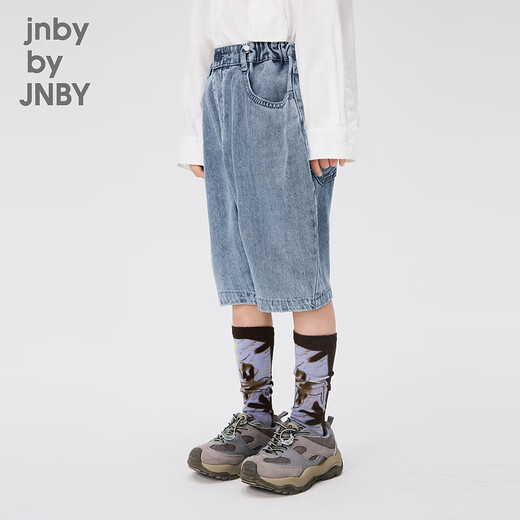 jnby by JNBY江南布衣童装环保落裆牛仔中裤休闲舒适夏男女童儿童1O6E1396H 995/牛仔洗兰 150 cm