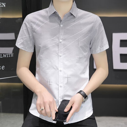 Pang Donglai DL Summer Nuevo camisa de manga corta Camisa informal