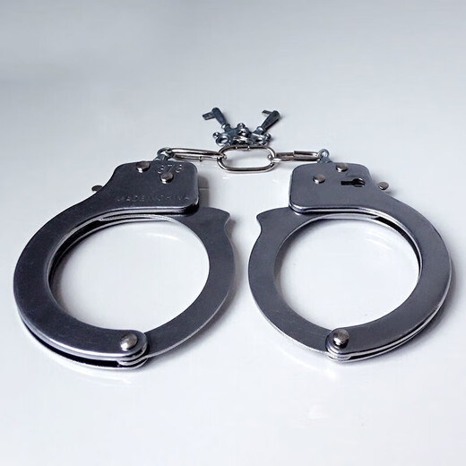 Verdickt – Spielzeuglegierung, Eisenhandschellen, Metallsimulation, Animation, Fluchtraum, Kinderspielzeug, COS, magische Requisiten, verdickte Eisenhandschellen (ein Paar)