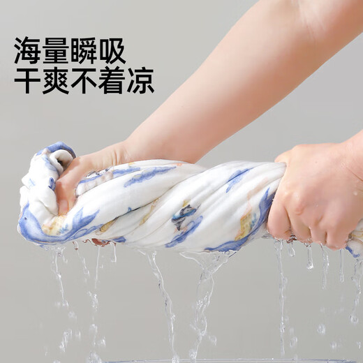 JOYNCLEON gauze 7A antibacterial baby bath towel for newborn Category A children pure cotton six-layer high-density thickened bath wrap small potted plant six-layer high-density 7A antibacterial 100*100cm