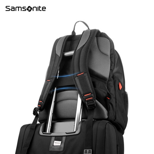 Samsonite Backpack Business Computer Bag Multifunctional Men's Backpack Large Capacity Sports Breathable School Bag 36B Black