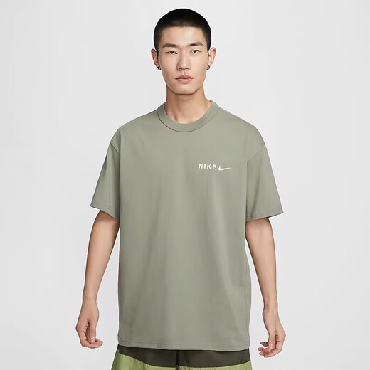 Nike (Nike) Herren-T-Shirt-Sommer-Back-Etikett gedruckt lose Baumwolldicke Schulter kurzärmelig Top HF6172-053/Hauptbildmodell 170/88a/m
