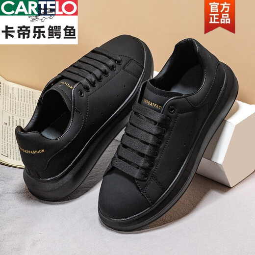 Cartelo Black Men's Board Chaussures pour hommes Chaussures décontractées pour hommes pour les hommes pour les femmes Chaussures blanches du couple en cuir McQueen NOUVEAU COURT