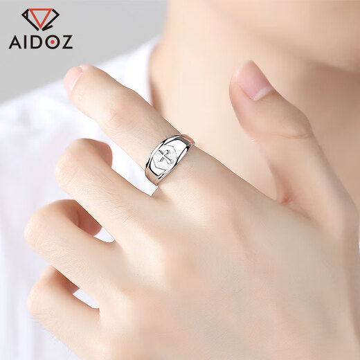 Aido Diamond pt950 platinum cross men's platinum fashion personalized ring with live mouth and adjustable weight 7.0-7.2 grams
