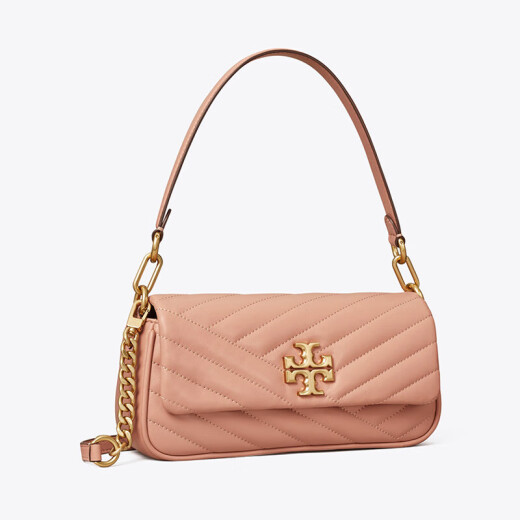 托里.伯奇（TORY BURCH） 新款时尚女士羊皮腋下包 KIRA小号法棍包手提单肩包 粉色 85229-687