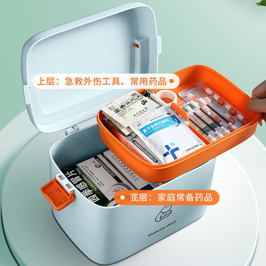 Nuoxianshang household medical kit large capacity family portable first aid medical kit small medicine box storage box medicine storage box ivory white small size length 23.5cm width 15cm height 15.5cm