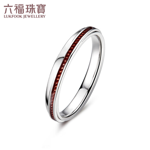 Lukfook Jewelry Platinum 950 Love Platinum Ring Couple Wedding Pair Ring Single Price GJPTBR0007 No. 17-4.17g (including labor cost 680 yuan) Men's model