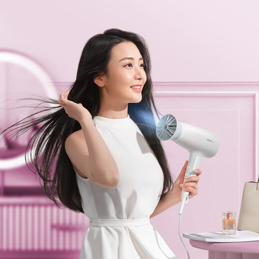 Philips hair dryer vitality small flower tube household 2100W high power hair dryer foldable constant temperature hair care 20 million negative ion hair dryer birthday gift BHD378/05