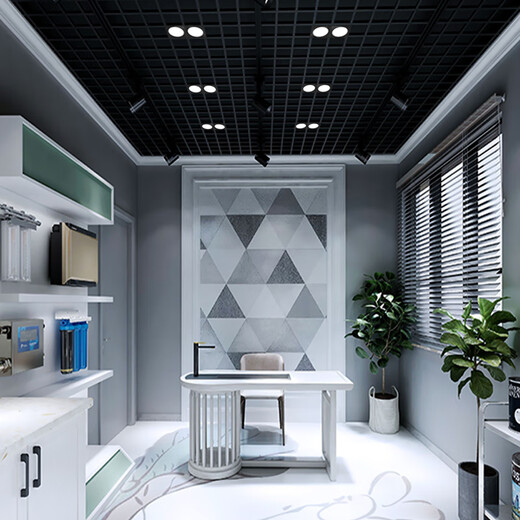 Yilin LED double-headed downlight, ceiling grille light, rectangular spotlight, embedded ceiling light, double downlight, double row bold lamp, alloy style, painted white, 10W white light - opening 8*