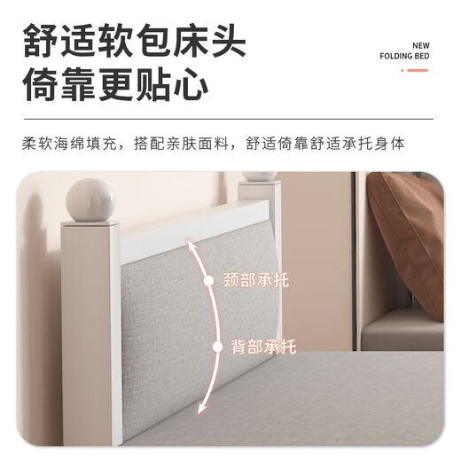 INIU Klappbett Haushalt Einzelbett Büro Mittagspause BREAK 1,2 Meter Hartplattenbett plus Bett tragbares einfaches Eisenbett [Einzelbett] 70*190 cm