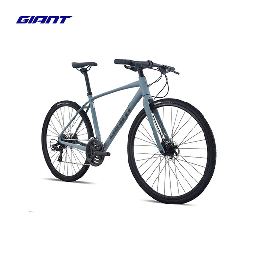 捷安特（GIANT）Escape 1成人男城市休闲通勤24速健身平把公路自行车 全消光灰蓝 700CX485MM M建议170-180cm