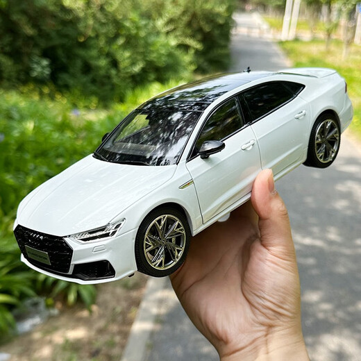 YUEJISHENG Original Audi 1 18 Audi Audi A7L 2022 Alloy Fully Open Car Model Alloy Car Model Seer Edition Dark Blue