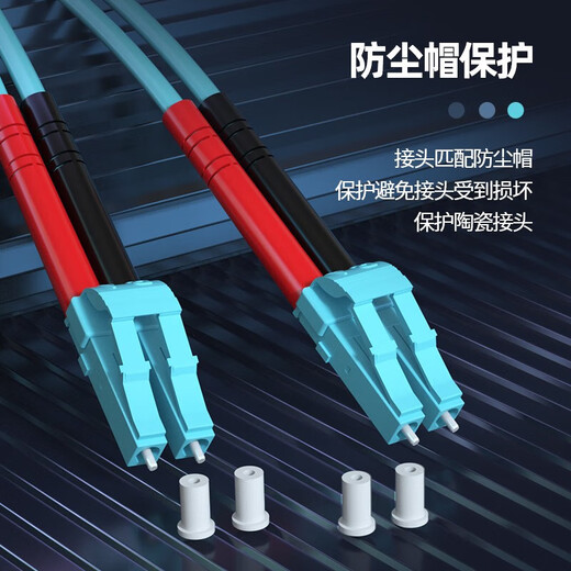 诺可信（Nokoxin）电信级光纤跳线 OM3万兆多模双芯LC-LC 电信级机房工程专用跳纤尾纤 LC-LC万兆多模双芯（OM3） 1米