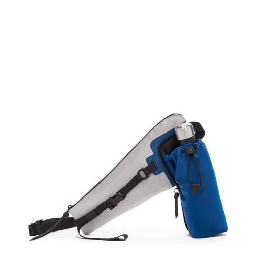 TUMI Men's Waist Bag Gray Polyester External Zipper Blue Small Bag Zipper Main Compartment Adjustable Belt Simple os