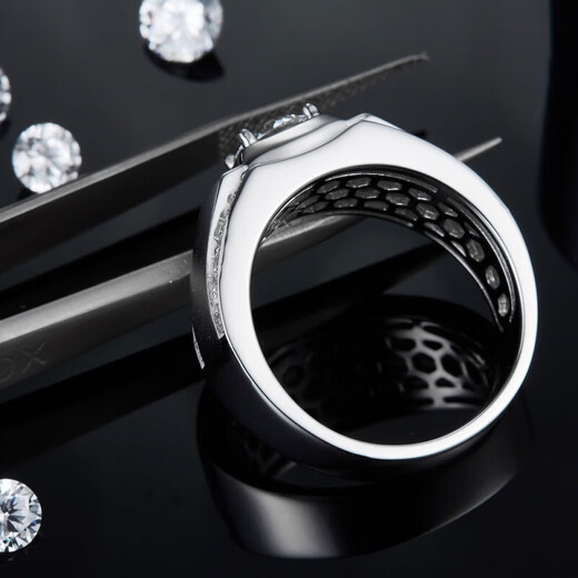 AVHE platinum men's diamond ring, cultivated diamond, Yajun frosted men's ring, wedding gift, Chinese Valentine's Day couple's ring, platinum Yajun men's ring - 30 points diamond