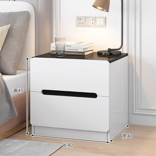 Shanshan wood art bedside table bedroom small storage cabinet modern simple white bedside storage internet celebrity fashion bedside cabinet