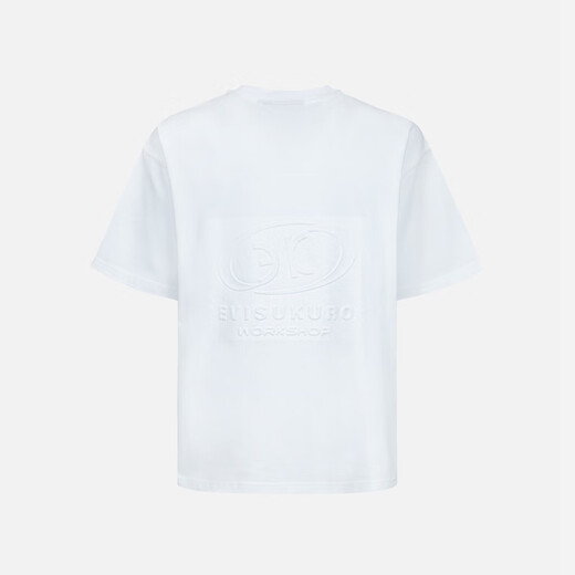 EVISU KURO  标志EK字母宽松短袖T恤男2ESGNM3TS686BZCT 白色 M 【宽松可选小1个尺码】
