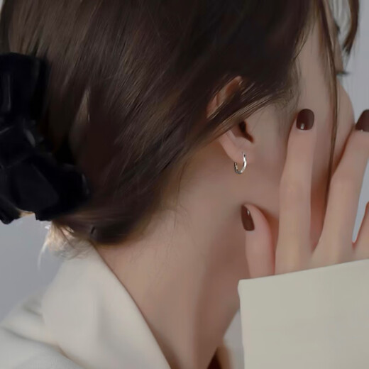 Bai Qixin earrings women's s925 silver needle niche design earrings, trendy and high-end earrings, pierced ears, teacher's day gift, light luxury earrings