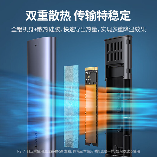 Greenlink M.2 NVMe solid state drive box Type-C3.2 mobile hard drive box suitable for laptops iPhone 16 mobile phone external SSD hard drive box aluminum alloy heat dissipation