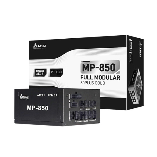 台达（DELTA）电源850w电源 MP850黑色 金牌全模组ATX3.1/PCle5.1全电压台式机电脑电源  支持50系显卡/风扇启停