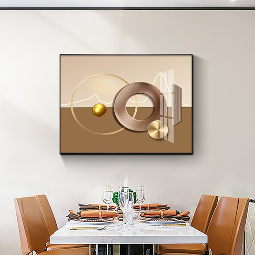 Villa electric meter box hydraulic decorative painting modern simple horizontal version restaurant weak current box hanging painting abstract art living room mural abstract art 12596-2 mirror crystal porcelain 100*80 cover size 84*73 black