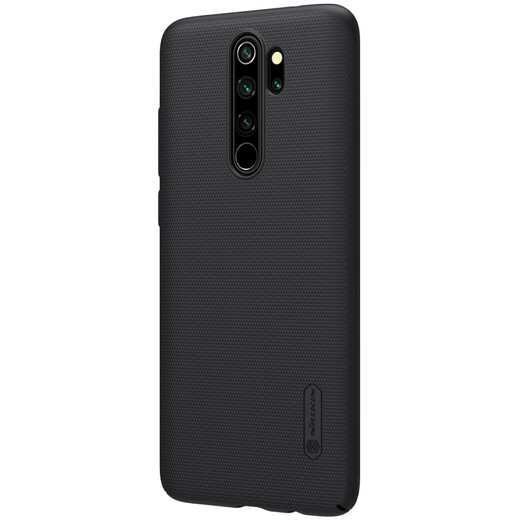 Nelkin geeignet für Xiaomi Redmi Note8pro Mobiltelefon Hülle Gefrertete Anti-Rutsch-Full-inclusive Anti-Fall-Fall-Schutzhülle Leichtes und einfaches Schutzhülsenschild mit Hartschalen-Weichkante Schwarz