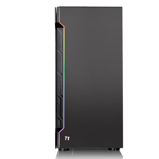 Tt (Thermaltake) Challenger H2 black chassis water-cooled computer host (tempered glass side penetration/RGB light bar/back cable management/supports long graphics card/game chassis)