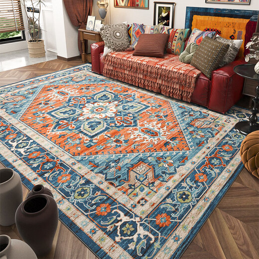 KAYE retro Persian carpet Nordic ethnic style living room carpet wash-free sofa coffee table mat bedroom large area bedside blanket BS-T13 120x160 cm