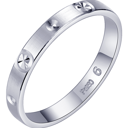 Aido diamond pt950 platinum ring women's platinum tail ring fashion ring for girlfriend memory ring 6# 1.2-1.4 grams (face width about 2 mm)