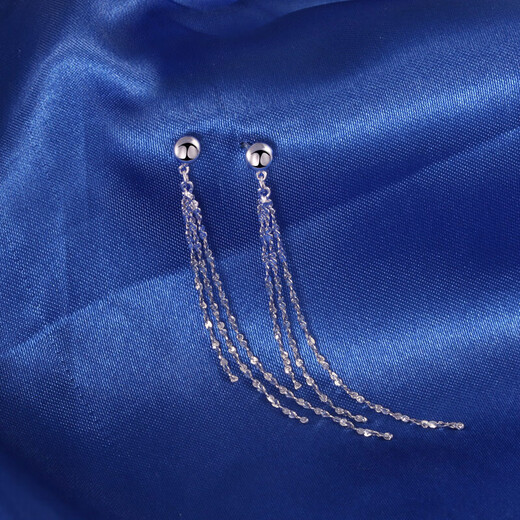 Caibai Jewelry Platinum Earrings Platinum Pt950 Tassel Ear Wire Price Approximately 1.65 grams