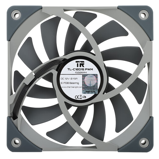 利民Thermalright TL-C12015B 12cm薄款机箱散热风扇 15mm风扇 4PIN PWM 1800 转速 S-FDB V2轴承 C12015 薄扇