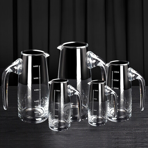 Katav white wine glass dispenser set lead-free crystal glass with graduated wine glass bullet cup Maotai cup spirit glass handmade wine dispenser 1 pot 500ml