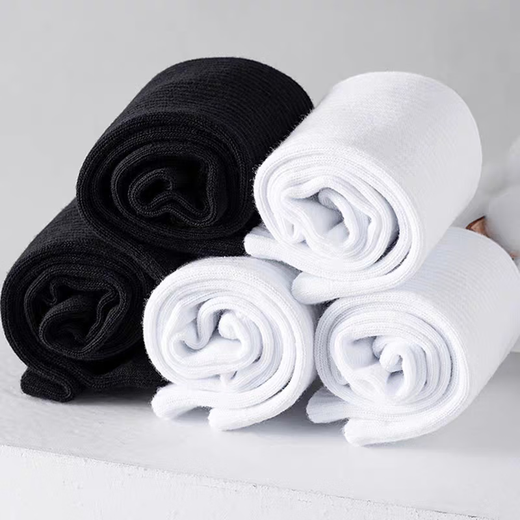 
Tuantuanku socks long tube for men and women are both sized, four seasons solid color, comfortable, odor-proof and breathable waist sports high-end couples student socks white [long tube] one size [six pairs]