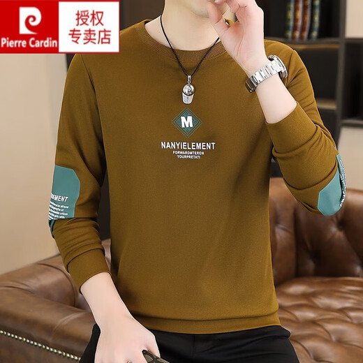 皮尔卡丹（pierre cardin）男士卫衣春夏季薄款上衣宽松大码长袖T恤春季白色打底衫衣服 9905春秋薄款 白色 2XL建议140-155斤