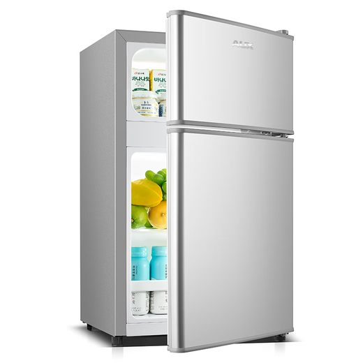 AUX household double-door mini refrigerator refrigerated freezer fresh-keeping small refrigerator dormitory rental energy-saving refrigerator national subsidy BCD-30K118 basic model silver