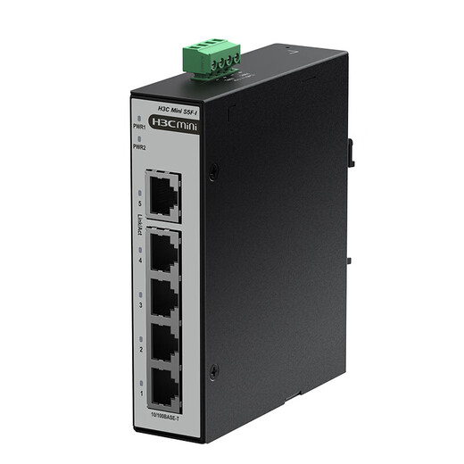 New H3C 5-port 100M industrial grade DIN rail switch Mini S5F-I lightning protection 10KV surveillance network splitter hub
