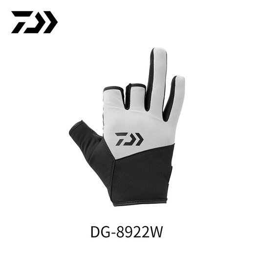 DAIWA 22 autumn and winter DG-8922W exposed 3-finger windproof gloves brushed warm gloves fishing gloves black L