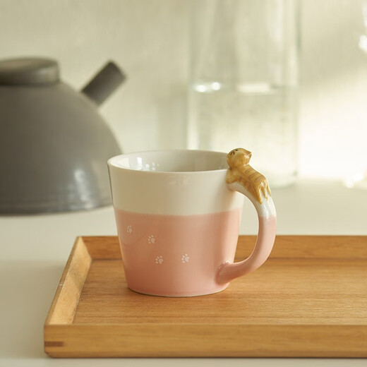 Siyue Cat Ceramic Mug Children's Mug Home Milk Breakfast Cup Home Store Look Up-Yellow Cat