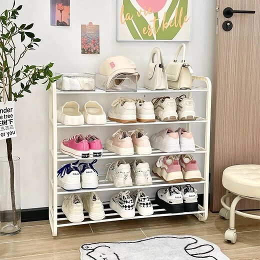 Einfaches Schuhregal an der Tür, mehrschichtige Hauseingangstür, Schuhschrank im Studentenwohnheim, Schuhregal, Hauptbild, nur noch 9889 Stück in Kunststoff + Stahlrohr übrig