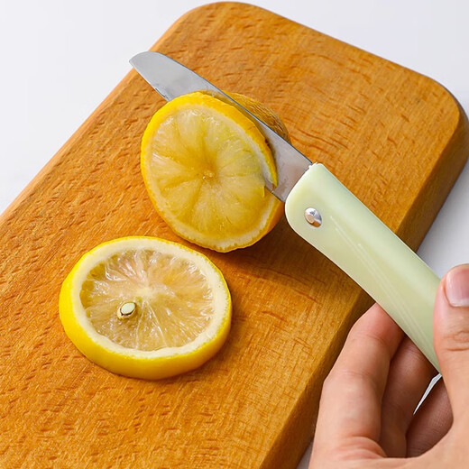 Klappbares Obstmesser aus Edelstahl, Haushaltsmesser für Melonen und Obst, Schälmesser für die Küche, tragbares Obst- und Gemüseschneidemesser für Studenten, klappbares Obstmesser aus Edelstahl – 3 Stück (verschiedene Farben)