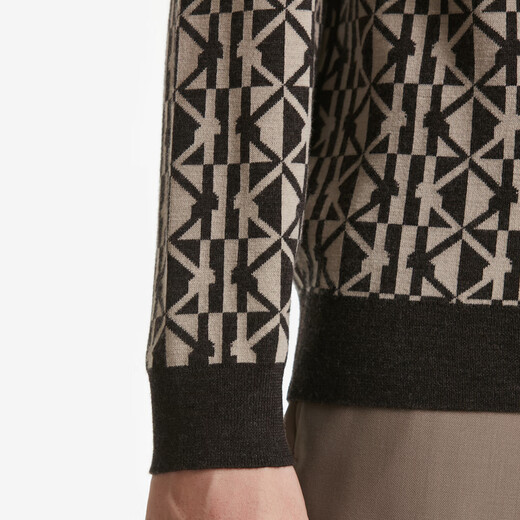 Jinba Herren -Kleidung [neues Gegenprodukt] 2025 Herbst- und Winterrunde Hals Cardigan Cardigan Byyt3937 Deep Coffee XL (180)