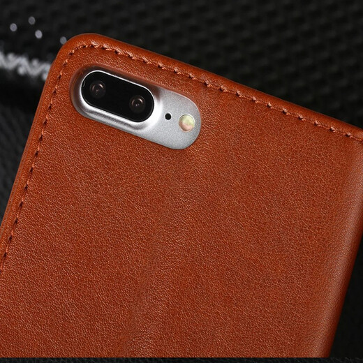 雅尊仕 iPhone6s翻盖皮套苹果XS插卡保护套7plus手机壳苹果5SE防摔皮套6plus钱包款  苹果5/5S/SE通用【棕色】