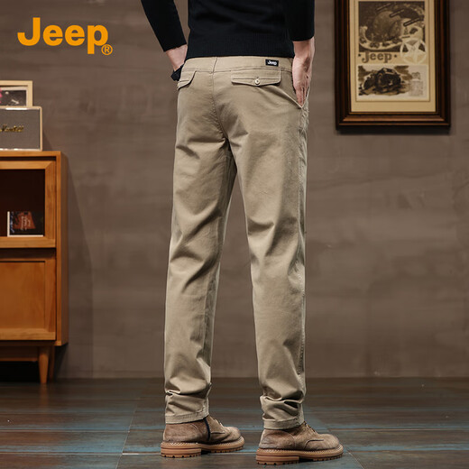 Jeep (JEEP) high-end men's casual pants men's 2025 autumn and winter new loose straight pants business casual trendy brand long pants men's pants