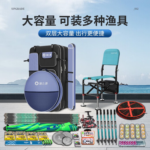 Yuzhiyuan fishing gear bag fishing chair bag large capacity multifunctional backpack waterproof fishing gear bag fishing bag fishing chair backpack black hawk backpack 60cm black