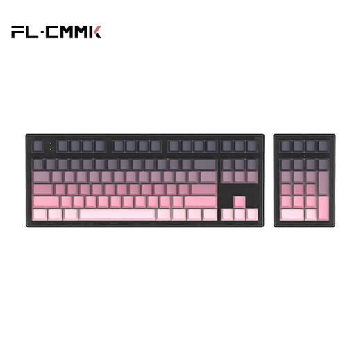 腹灵（FL·ESPORTS）mk870pro黑莓侧刻有线蓝牙无线机械键盘客制化办公电竞游戏静音 【三模】黑曜石Pro 黑莓侧刻+Pad TTC快银轴V2【fps游戏玩家】