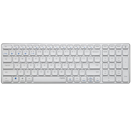 Rapoo E9350G Wireless Bluetooth Keyboard Office Keyboard Ultra-Thin Portable Keyboard Charging Keyboard 99 Keys Computer Keyboard Tablet iPad Keyboard White