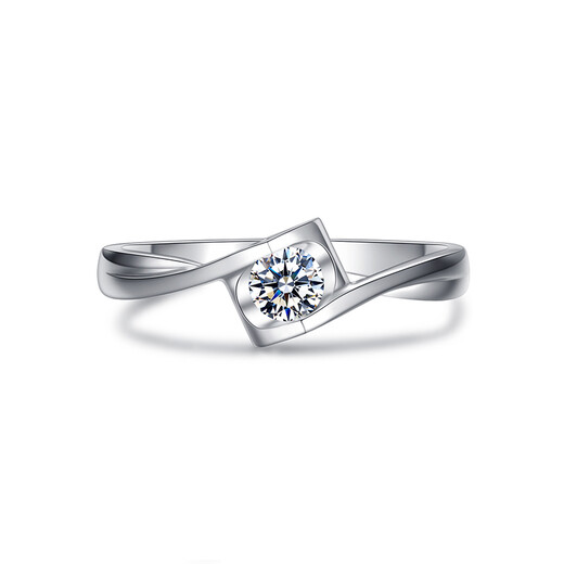 AVHE platinum diamond ring PT950 Angel's Kiss twisted arm ring cultivated diamond wedding gift to send Chinese Valentine's Day platinum D color 30 points cultivated diamond - Platinum Angel's Kiss No. 9-20 circle can be remarked